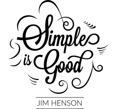 Simple Is Good Quote text sticker - TenStickers