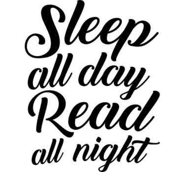 Sleep And Read Wall Sticker - TenStickers