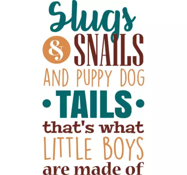 Slugs and Snails Children's Wall Sticker - TenStickers