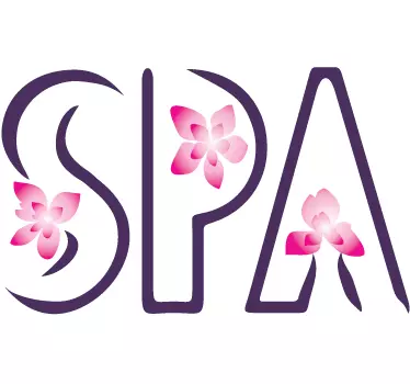 Spa Jasmine Flower Logo Wall Sticker - TenStickers