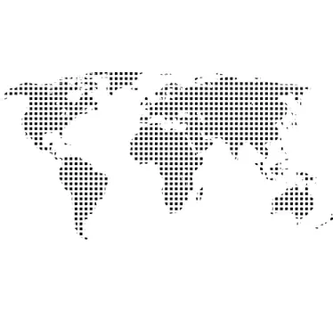 Square Dotted World Map Sticker - TenStickers