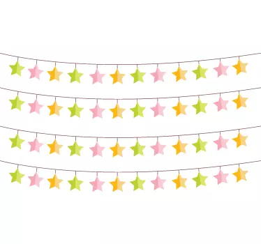 Stars Bunting Stickers - TenStickers