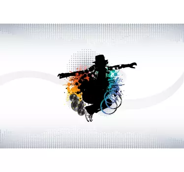 Street dance laptop dj sticker - TenStickers