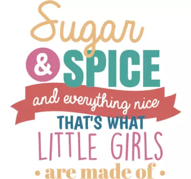 Sugar and Spice Children's Wall Sticker - TenStickers