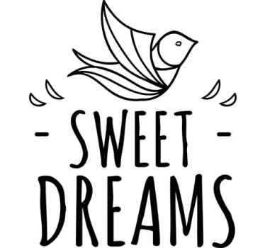 Sweet Dreams  text wall sticker for bedroom - TenStickers