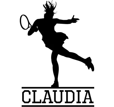 Tennis Player Customisable Sticker - TenStickers