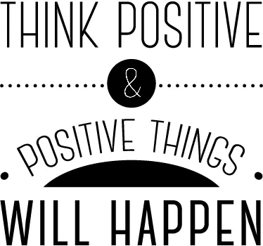 Office wall sticker "think positive..." - TenStickers