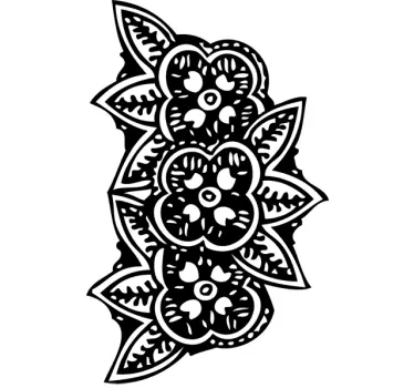 Three Indian Flowers Decal - TenStickers