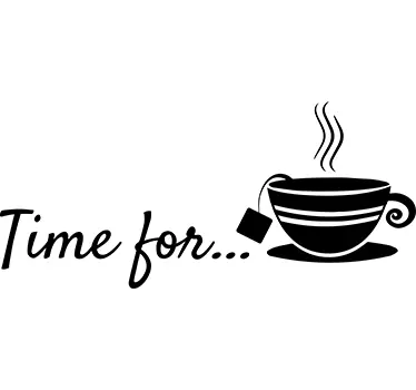 Time For Tea Kitchen Wall Sticker - TenStickers