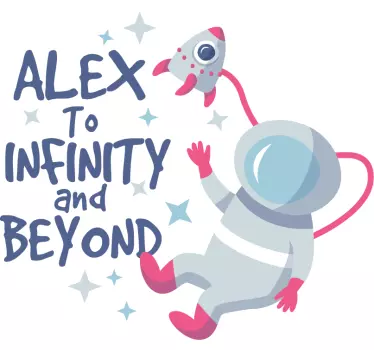 To Infinity and Beyond Customisable Wall Sticker - TenStickers