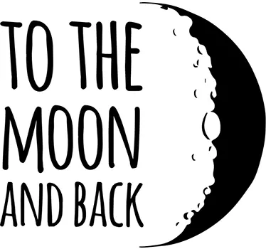 To the Moon and Back Sticker - TenStickers