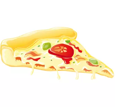 Tomato & Cheese Pizza Slice Decal - TenStickers