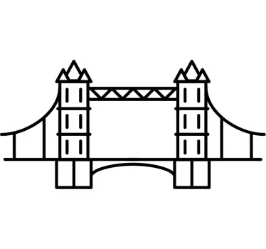 Tower Bridge Living Room Wall Decor - TenStickers