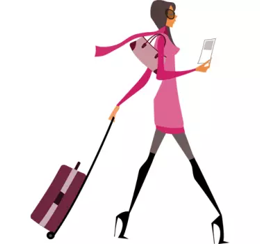 Travel Fashionista Decorative Sticker - TenStickers