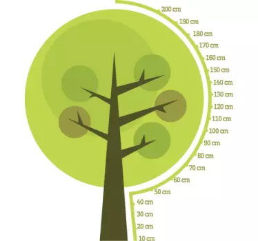 Tree Height Chart Wall Sticker - TenStickers