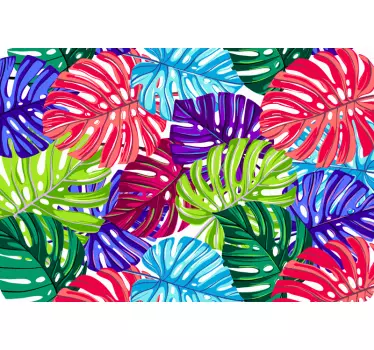 Tropical Leaves Laptop Sticker - TenStickers