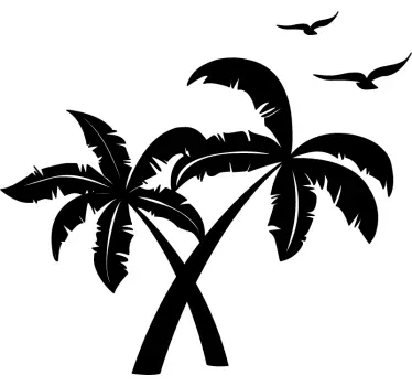Tropical Palm Tree Wall Sticker - TenStickers