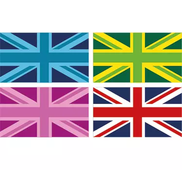 Union Jack Flag Wall Sticker for bedroom - TenStickers