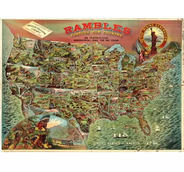 United States Old Map Sticker - TenStickers