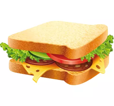 Vegetable sandwich kitchen wall sticker - TenStickers