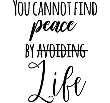 Virginia Woolf Peace Living Room Wall Decor - TenStickers