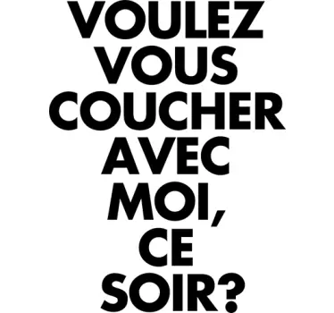 voulez vouz coucher wall sticker - TenStickers