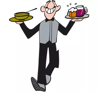 Waiter Wall Sticker - TenStickers