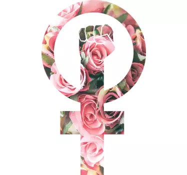 Wall sticker feminine symbol roses - TenStickers