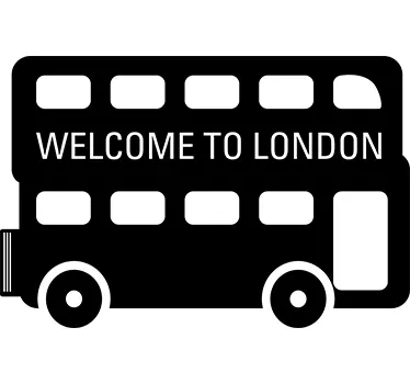 Welcome To London Bus Wall Sticker - TenStickers