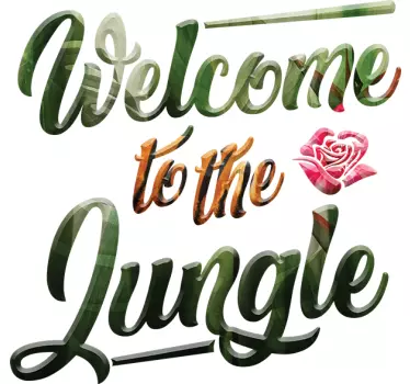 Welcome to the Junglesong lyric music sticker - TenStickers