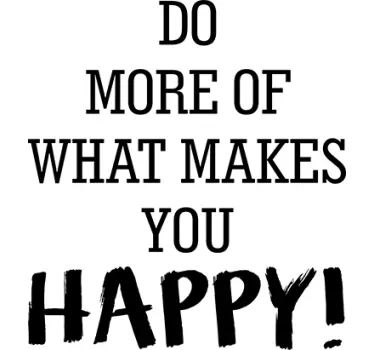 What Makes You Happy Wall Sticker - TenStickers