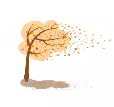 Whimsical Autumn Tree nature wall sticker - TenStickers