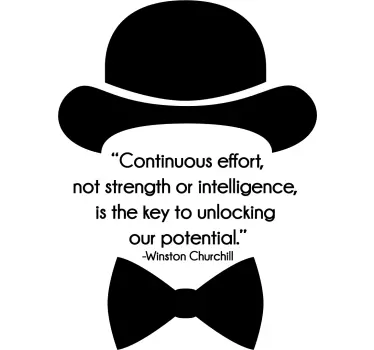Winston Churchill Effort Living Room Wall Decor - TenStickers