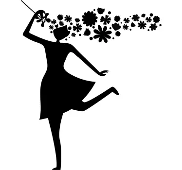 Woman of Spring Home Wall Sticker - TenStickers