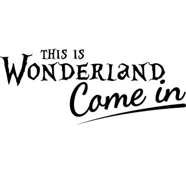 Wonderland fairy tale text mirror sticker - TenStickers