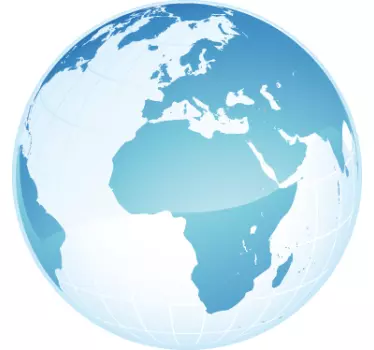 World Map of Africa and Europe decal - TenStickers