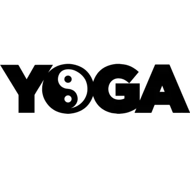 Yoga Word Wall Text Sticker - TenStickers