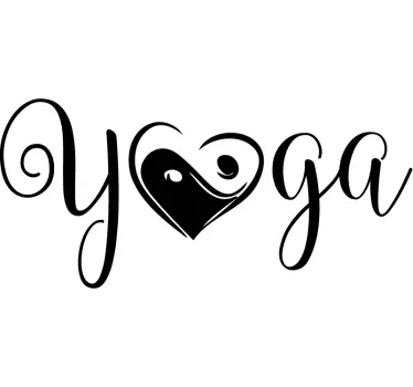 Yoga Yin Yang Wall Sticker - TenStickers
