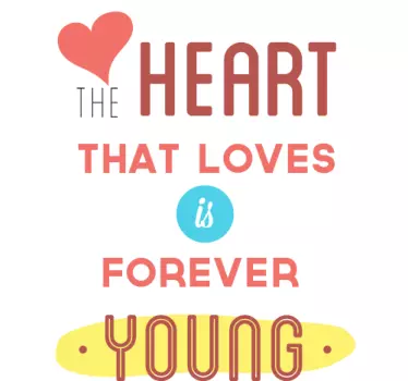 Young Heart Wall Sticker - TenStickers