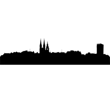 Zagreb Skyline Decal - TenStickers