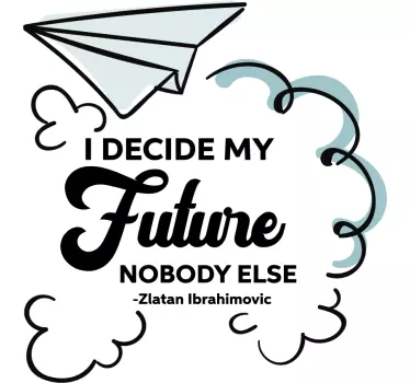 Zlatan Future text football wall sticker - TenStickers