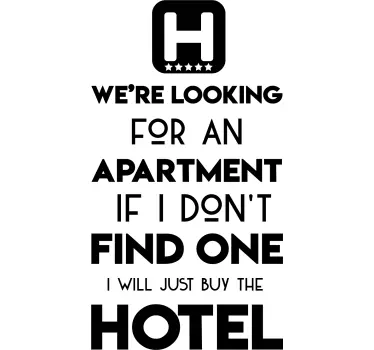 Zlatan Hotel quote sticker - TenStickers