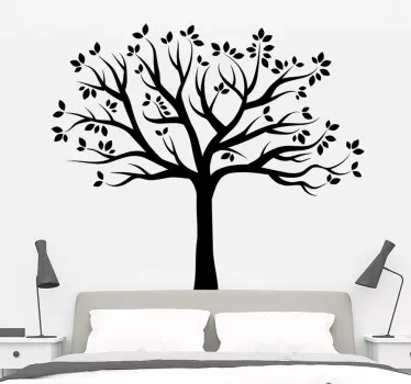 Silhouette autumn tree wall sticker - TenStickers