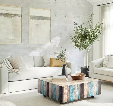 Painted Wood furniture sticker - TenStickers