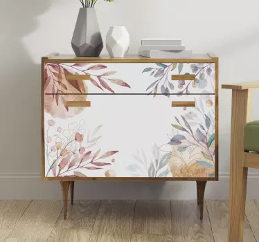 Floral vintage  furniture sticker - TenStickers