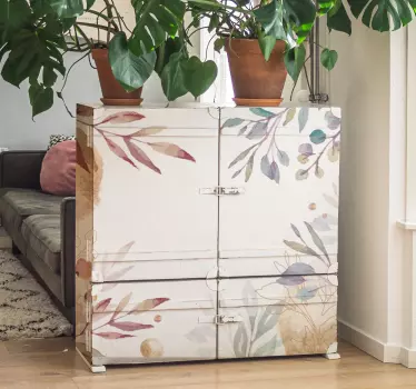 Floral vintage  furniture sticker - TenStickers