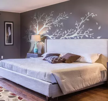 Pretty Wind Tree Wall Sticker for Bedroom - TenStickers