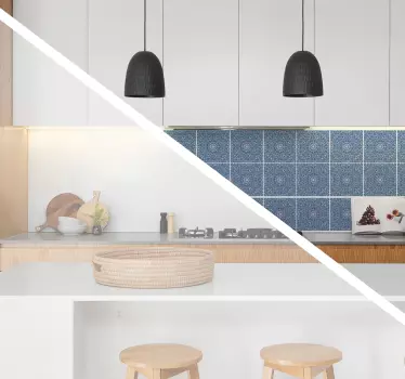 Mosaic Mandala kitchen tile sticker - TenStickers