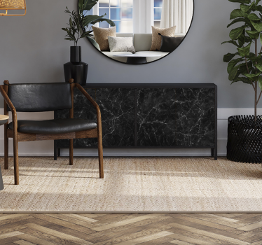 Black Marble Furniture Sticker - TenStickers