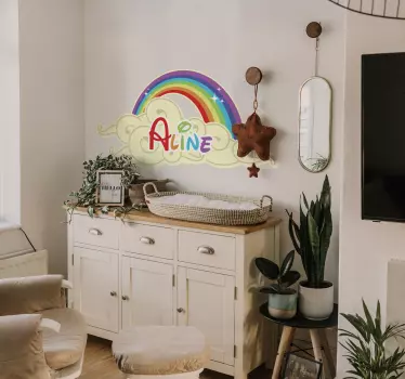 Rainbow wall sticker Magical Personalisation! Kids - TenStickers